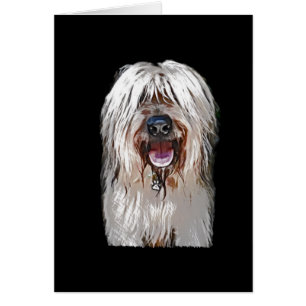 Cartão Jovem corça de sorriso Briard