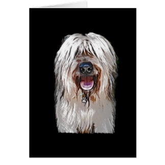 Cartão Jovem corça de sorriso Briard