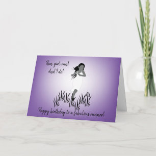 Cartão Jovem Corredor com Cabelo Fluente