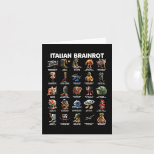 Cartão Jovem de Cérebro Italiano Brainrot Memórias Engraç