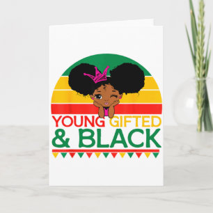Cartão Jovem Talentoso Preto Dashiki Orgulho Africano His
