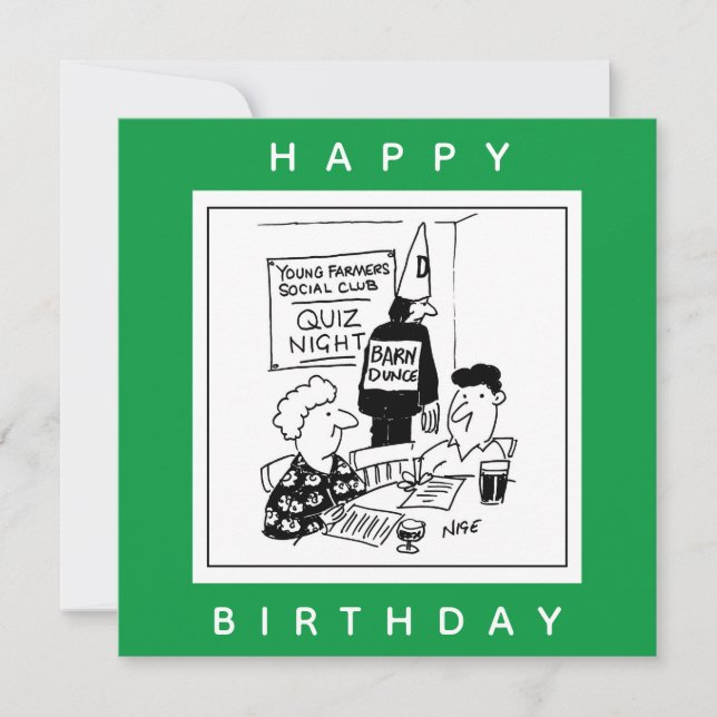 Cartão Jovens fazendeiros têm um desenho animado para a n (Frente)