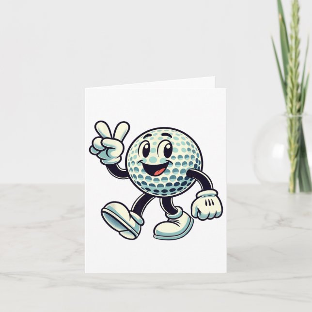 Cartão Jovens Jogadores de Golfe Brincadeiras de Golfe (Frente)