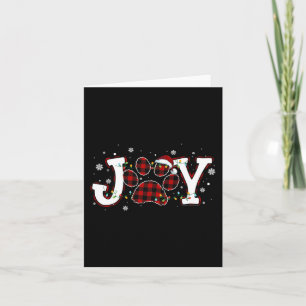 Cartão Joy Buffalo Red Xadrez Dog Paw Imprime Orna de Nat