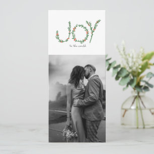 Cartão Joy to the World 4 Photo Christmas Card (Joy para 