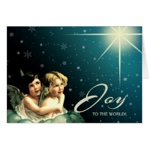 Cartão Joy to The World. Christmas Greeting Cards