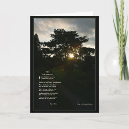 Cartão Joyce Kilmer poem Trees 5x7 folded note card