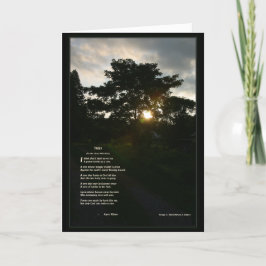 Cartão Joyce Kilmer poem Trees 5x7 folded note card