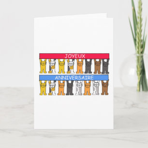 Cartão Joyeux Anniversaire French Happy Birday