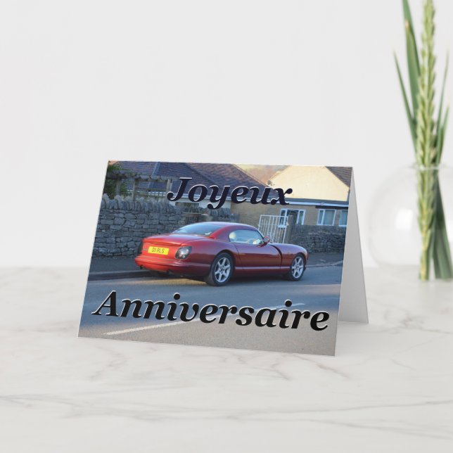 Cartão Joyeux Anniversaire - Happy Anniversary card (Frente)