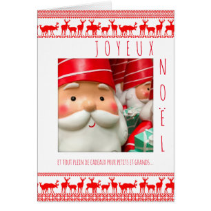 Cartão Joyeux Noël Deco Père Noel Carte cadastro avec