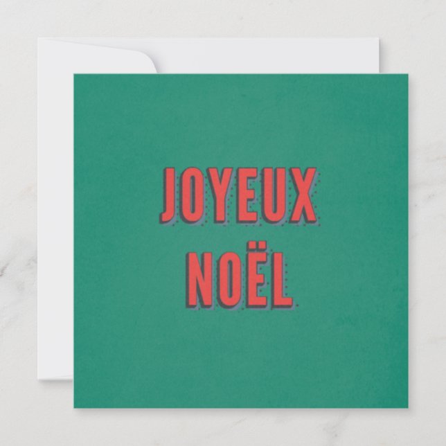 Cartão Joyeux Noel - Natal francês tradicional (Frente)