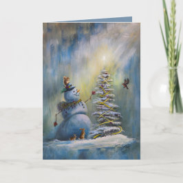 Cartão Joyfoy Luz - Boneco de Neve Natal