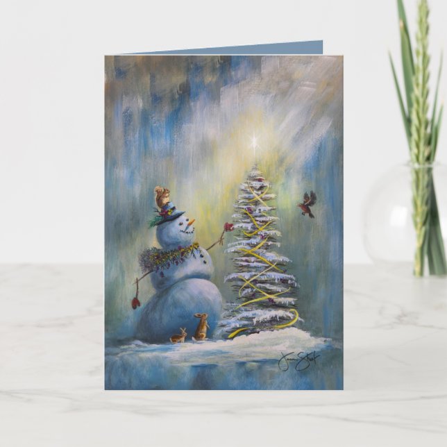 Cartão Joyfoy Luz - Boneco de Neve Natal (Frente)