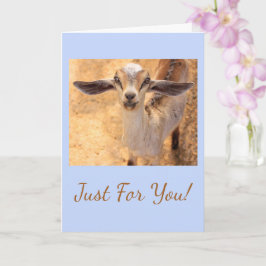 Cartão Joyful Little Goat Birthday