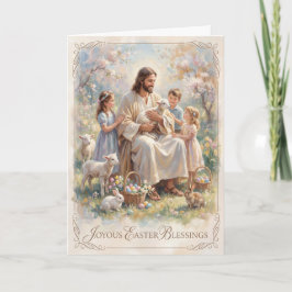 Cartão Joyous Easter Blessings Easter Card