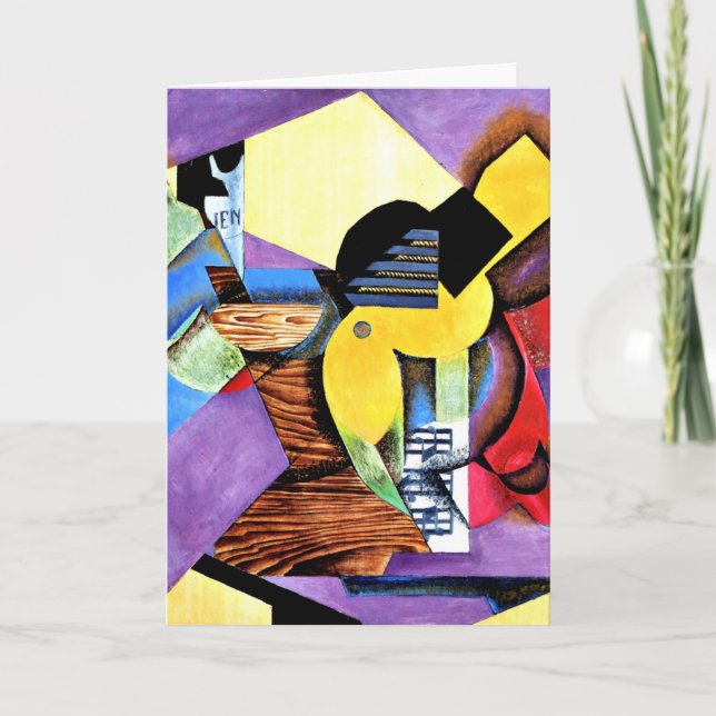 Cartão Juan Gris - Guitarra, 1913 (Frente)