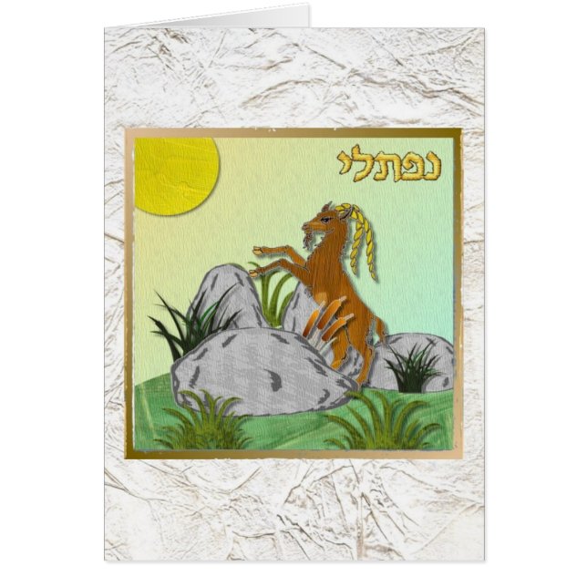 Cartão Judaica 12 Tribos De Israel Naphtali (Frente)