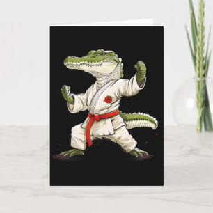 Cartão Judô Crocodilo Natureza Kickboxing Taekwondo Artes