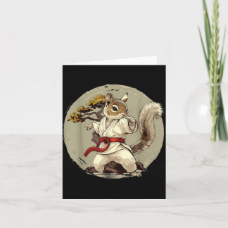 Cartão Judô Esquilo Árvore Bonsai Kickboxing Taekwondo