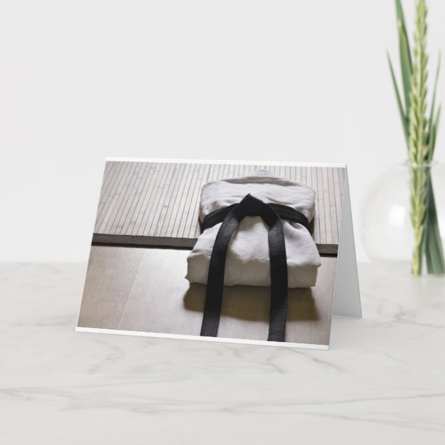 Cartão Judo Gi on Tatami mat (Frente)