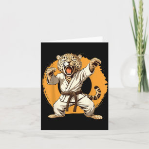 Cartão Judo Leopardo Nature Kickboxing Taekwondo Artes Ma