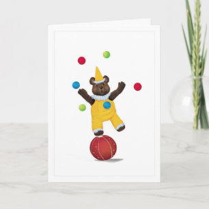Cartão Juggle Teddy Bear Congratulations Card