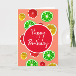Cartão Juicy Fruit citrus fruit pattern