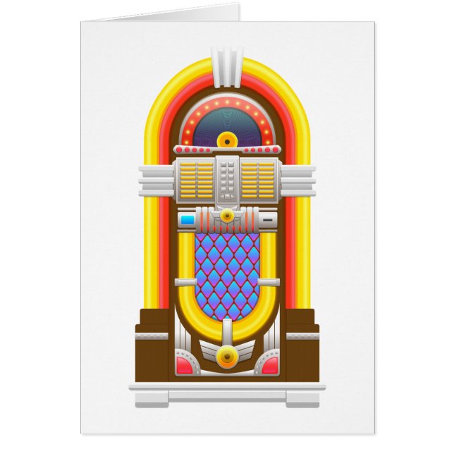 Cartão jukebox antiquada (Frente)