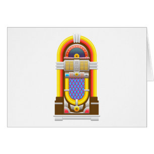 Cartão jukebox antiquada