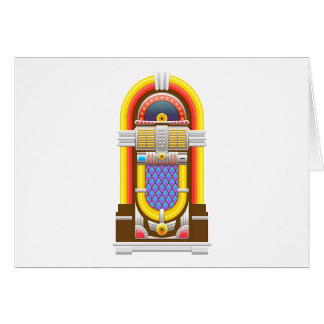 Cartão jukebox antiquada (Frente Horizontal)