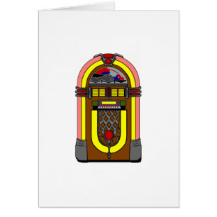 Cartão Jukebox do vintage