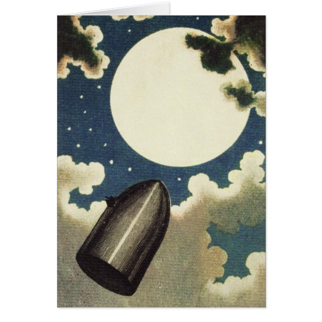 Cartão Jules Verne da terra à lua (1865) (Frente)