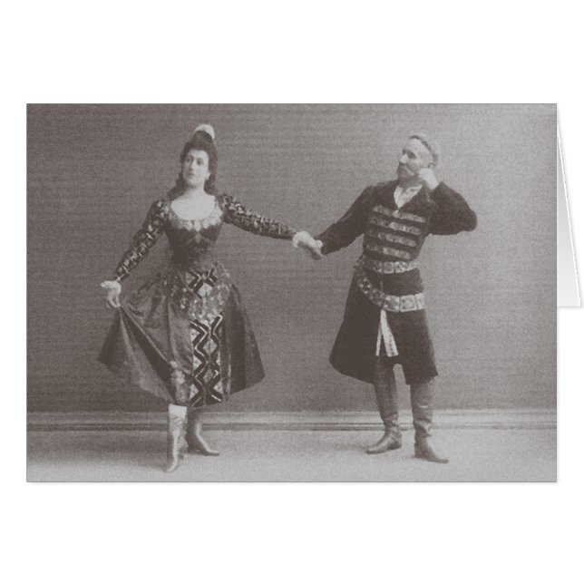 Cartão Julia e Felix Kschessinsky na mazu (Frente Horizontal)