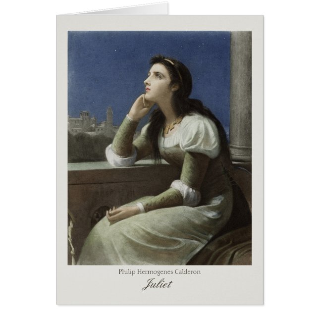 Cartão Julieta no balcão CC0367 Philip H Calderon (Frente)