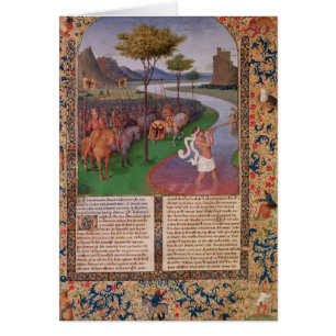 Cartão Júlio César que cruza o Rubicon, c.1470