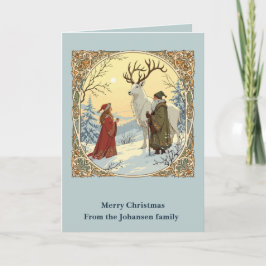 Cartão Jultomten And Tomtemor With Julbocken Yule Goat