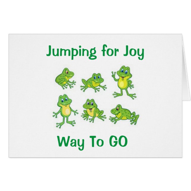 CARTÃO JUMPING FOR "JOY" FOR "YOU" CONGRATULATIONS (Frente Horizontal)