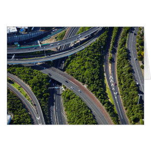 Cartão Junção aérea sobre autoestrada