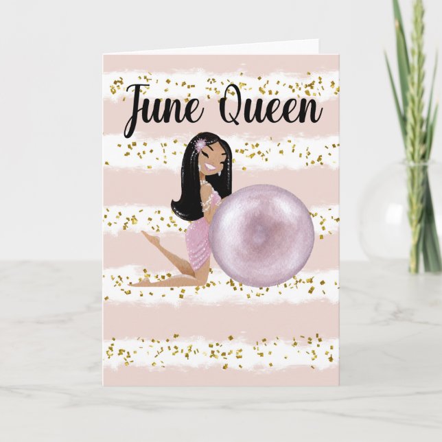 Cartão June Birday Card June Queen (Frente)