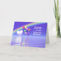 June Birthday Pearl Heart