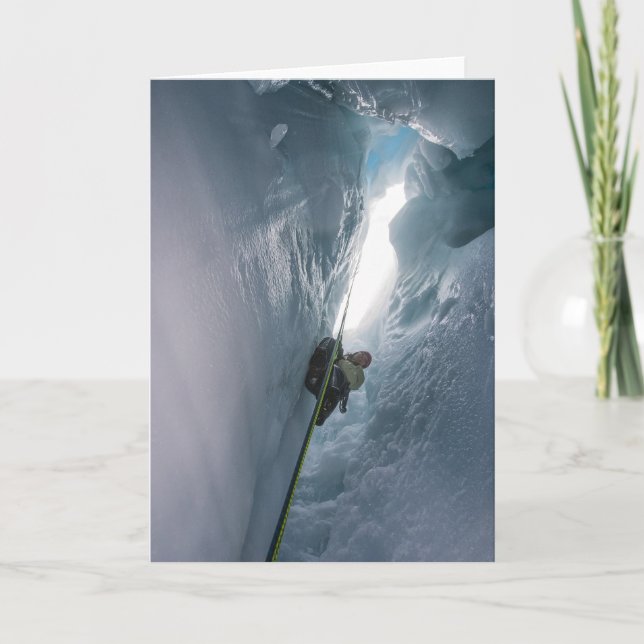 Cartão Juneau Icefield Crevasse (Blank Inside) (Frente)