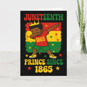 Cartão Juneteenth 1865 Garoto Radical Dançando Príncipe