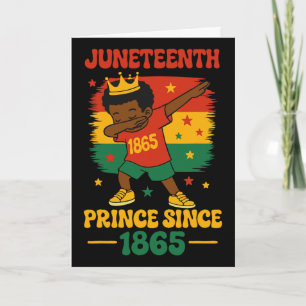 Cartão Juneteenth 1865 Groovy Prince Toddler Dab Boy Livr