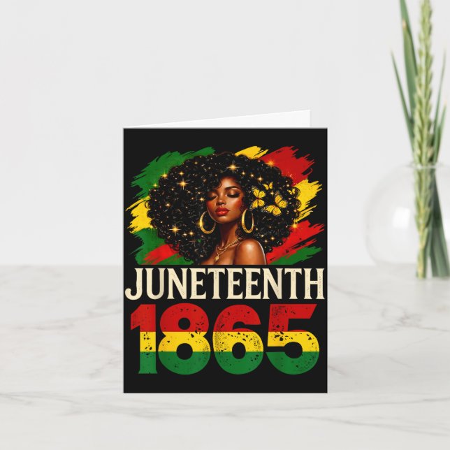 Cartão Juneteenth 1865 mulheres negras orgulho afro-ameri (Frente)