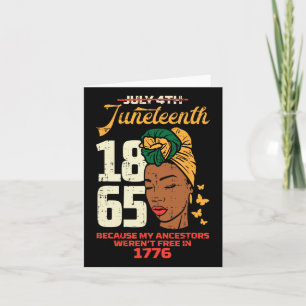 Cartão Juneteenth 1865 Porque Meus Ancestrais Africanos N