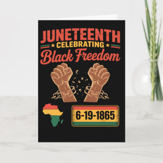 Cartão Juneteenth 2025 Celebrando a Liberdade Negra 6-19-
