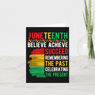 Cartão Juneteenth Acredite Alcance Sucesso História Negra