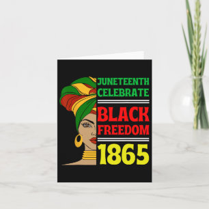 Cartão Juneteenth Celebra Liberdade Negra 1865 Ci African