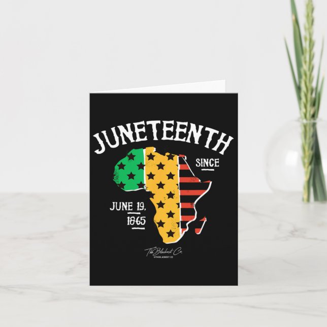 Cartão Juneteenth Desde 1865 Afro-Americano  (Frente)